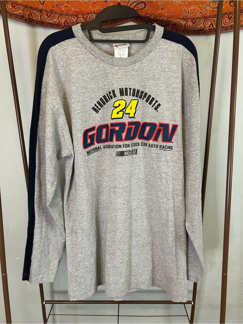 Chase Authentics Grey and Navy Gordon #24 Crewneck Sweatshirt